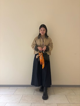 「Mila Owen（ミラオーウェン）のアイテム（イヤリング）」を使った、Mila Owenさん（レディース・158cm）の春コーディネート