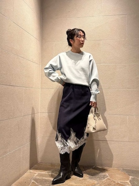 Mila Owenさん(レディース・155cm)の冬コーディネート