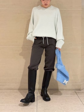 「Mila Owen（ミラオーウェン）のアイテム（ブーツ）」を使った、Mila Owenさん（レディース・155cm）の秋コーディネート