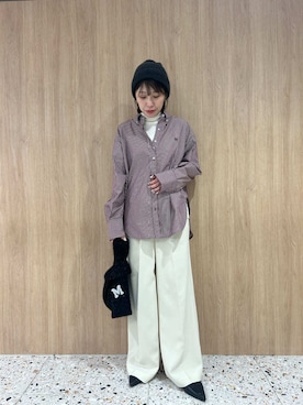 Mila Owenさん（レディース・161cm）の冬コーディネート