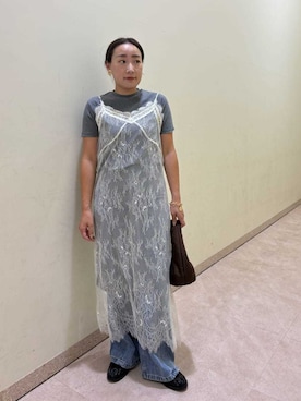 「Mila Owen（ミラオーウェン）のアイテム（ワンピース）」を使った、Mila Owenさん（レディース・155cm）の夏コーディネート