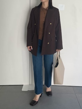 Mila Owenさん（レディース・158cm）の冬コーディネート