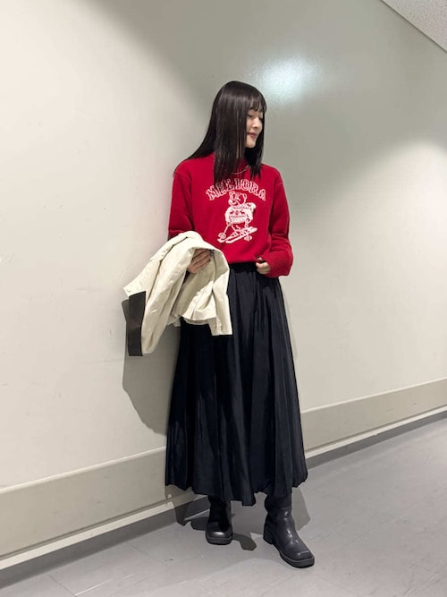 セール】スクエアトゥロングブーツ（ブーツ）｜Mila Owen（ミラ