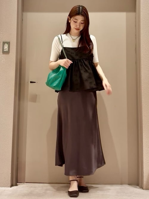 ジャガードペプラムキャミトップス（キャミソール）｜Mila Owen（ミラ