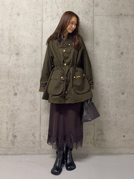 「Mila Owen（ミラオーウェン）のアイテム（ニット/セーター）」を使った、Mila Owenさん（レディース・152cm）の秋コーディネート