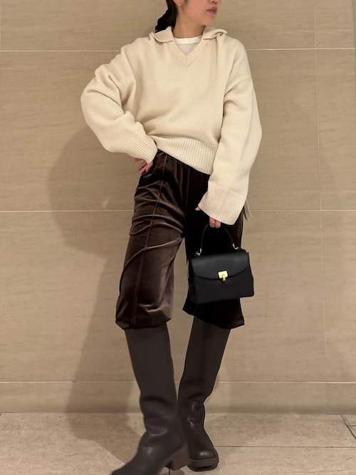 Mila Owen（ミラオーウェン） ブーツ スクエアトゥロングブーツ