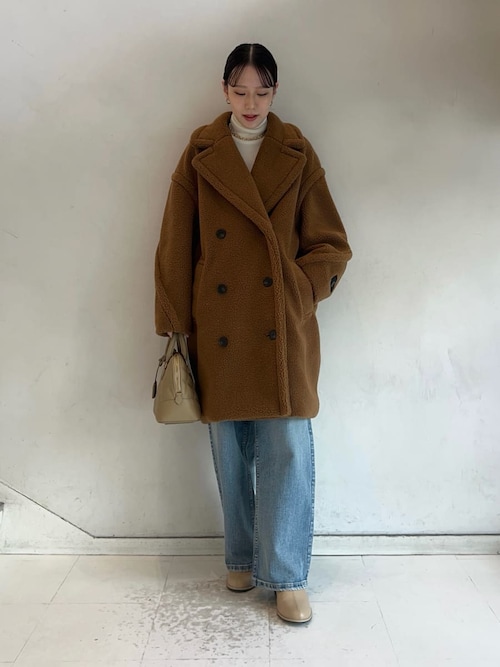 オーバーサイズボアコート（ステンカラーコート）｜Mila Owen（ミラ