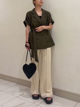 Mila Owenさん（レディース・158cm）の夏コーディネート