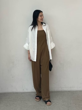 「ストレートパンツ」｜Mila Owenさん（レディース・158cm）の夏コーディネート