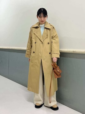 Mila Owenさん（レディース・156cm）の冬コーディネート