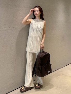 Mila Owenさん（レディース・159cm）の夏コーディネート