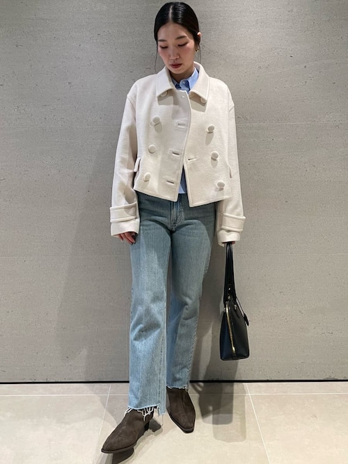 セール】ウールカシミヤショート丈ピーコート（ピーコート）｜Mila