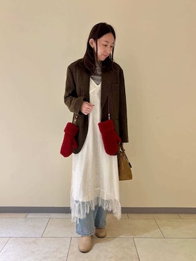 「キャミワンピース」｜Mila Owenさん（レディース・154cm）の秋コーディネート