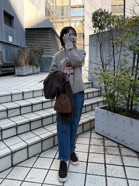 Mila Owenさん（レディース・160cm）の秋コーディネート