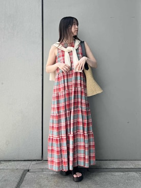 「マキシワンピース」｜Mila Owenさん（レディース・153cm）の春コーディネート