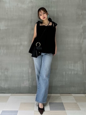 Mila Owenさん(レディース・156cm)の冬コーディネート