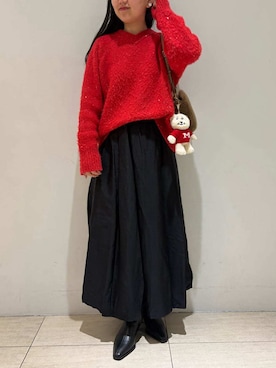 Mila Owenさん（レディース・161cm）の冬コーディネート