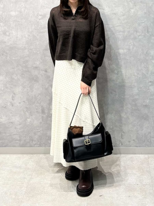 Mila Owen サイドゴアブーツ ブラック 38 Mila Owen（ミラオーウェン）の「トラックソールサイドゴア