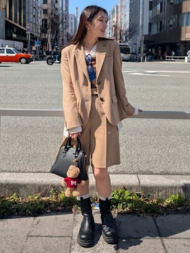 Mila Owenさん（レディース・156cm）の春コーディネート