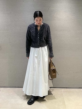 Mila Owenさん（レディース・158cm）の冬コーディネート