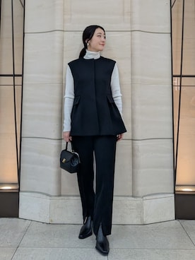 Mila Owenさん(レディース・156cm)の冬コーディネート