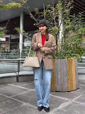 Mila Owenさん(レディース・162cm)の冬コーディネート