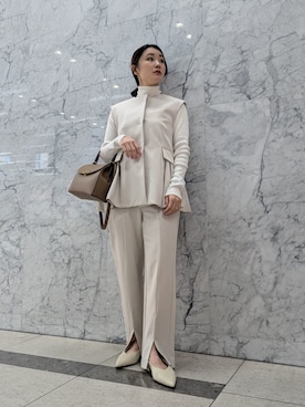 Mila Owenさん（レディース・156cm）の冬コーディネート