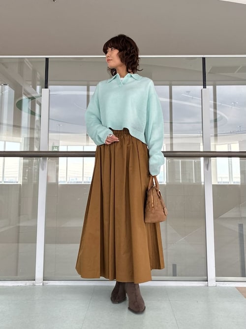 セール】モヘア混シアーポロニットプルオーバー（ニット/セーター