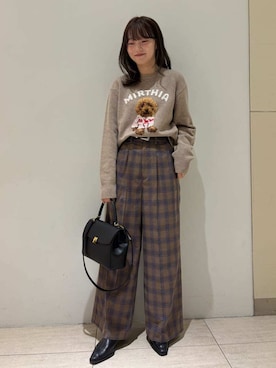 Mila Owenさん（レディース・163cm）の冬コーディネート