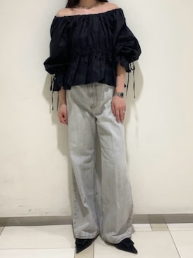 「Mila Owen（ミラオーウェン）のアイテム（デニムパンツ）」を使った、Mila Owenさん（レディース・158cm）の春コーディネート