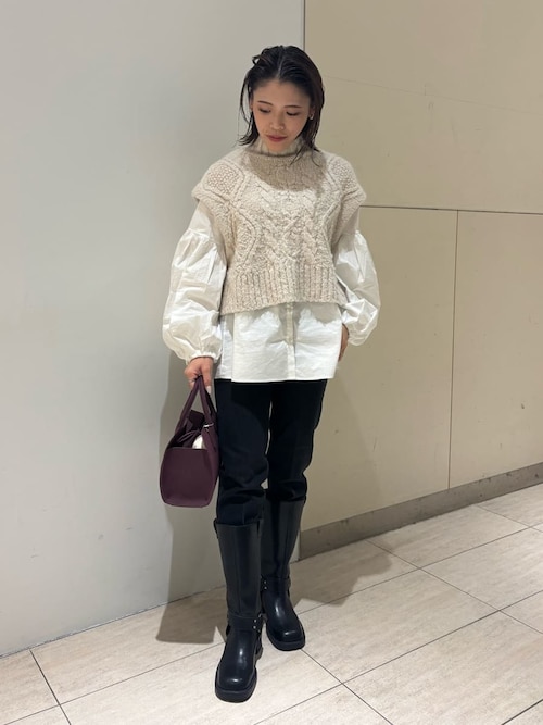 セットアイテム】ケーブルベストシャツレイヤードSET（シャツ/ブラウス