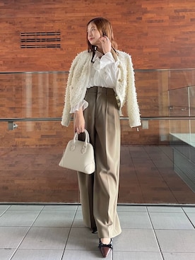 Mila Owenさん（レディース・156cm）の冬コーディネート