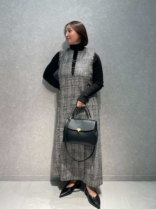 セール】【セットアイテム】リブニットセットレイヤードツイード