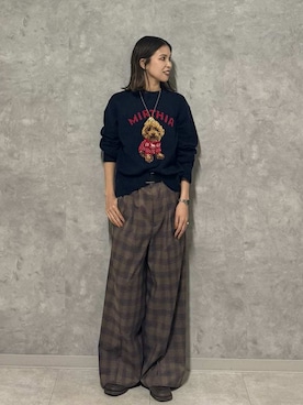 Mila Owenさん（レディース・165cm）の冬コーディネート