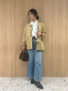 Mila Owenさん（レディース・157cm）の冬コーディネート