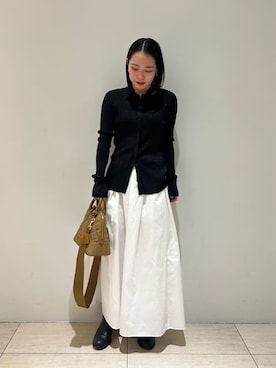 「Mila Owen（ミラオーウェン）のアイテム」を使った、Mila Owenさん（レディース・151cm）の秋コーディネート