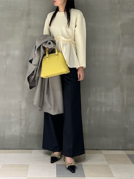 Mila Owenさん（レディース・159cm）の冬コーディネート