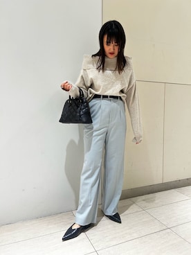 Mila Owenさん（レディース・158cm）の秋コーディネート