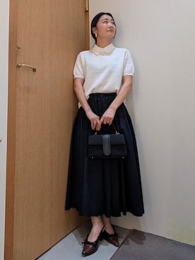 「Mila Owen（ミラオーウェン）のアイテム（スカート）」を使った、Mila Owenさん（レディース・156cm）の春コーディネート