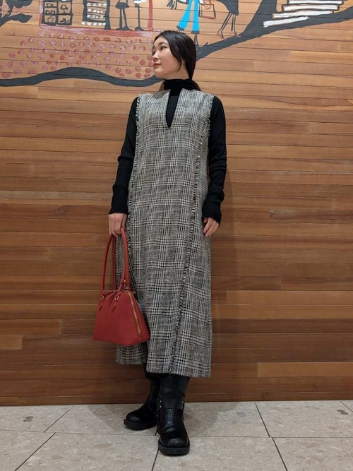 セール】【セットアイテム】リブニットセットレイヤードツイード