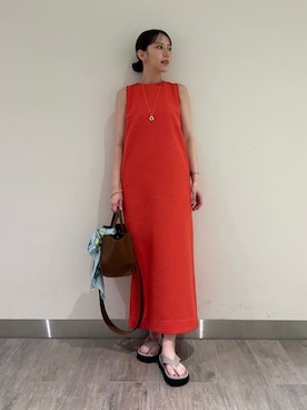 mila owen リネンライクアメスリIラインマキシワンピース リネンライクアメスリIラインマキシワンピース（マキシ丈