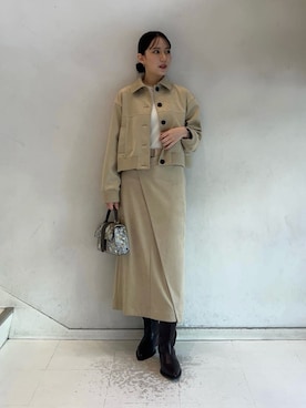 Mila Owenさん（レディース・158cm）の冬コーディネート