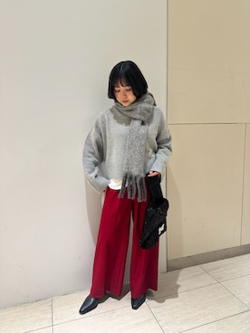 Mila Owenさん（レディース・157cm）の冬コーディネート