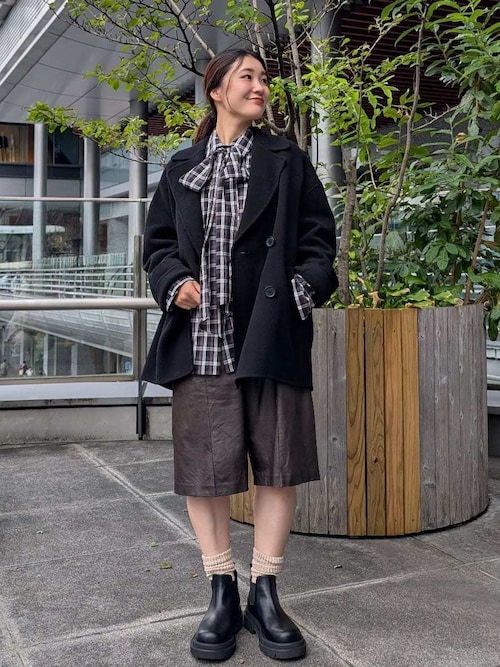 woolコクーンシルエットピーコート（ピーコート）｜Mila Owen