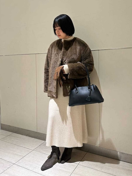 セール】タートルネックリブニットフレアワンピース（ワンピース