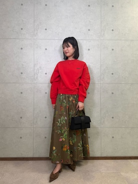 Mila Owenさん（レディース・160cm）の冬コーディネート