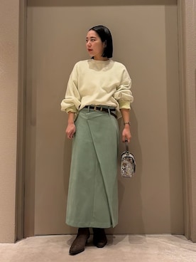 Mila Owenさん（レディース・151cm）の冬コーディネート