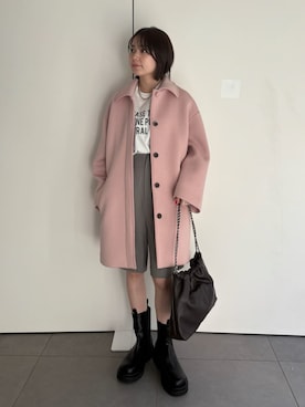 「Mila Owen（ミラオーウェン）のアイテム（Tシャツ/カットソー）」を使った、Mila Owenさん（レディース・160cm）の冬コーディネート