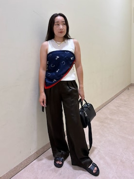 Mila Owenさん（レディース・155cm）の夏コーディネート