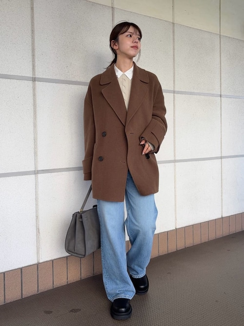 セットアイテム】シャツレイヤードケーブル短丈ニット（ニット